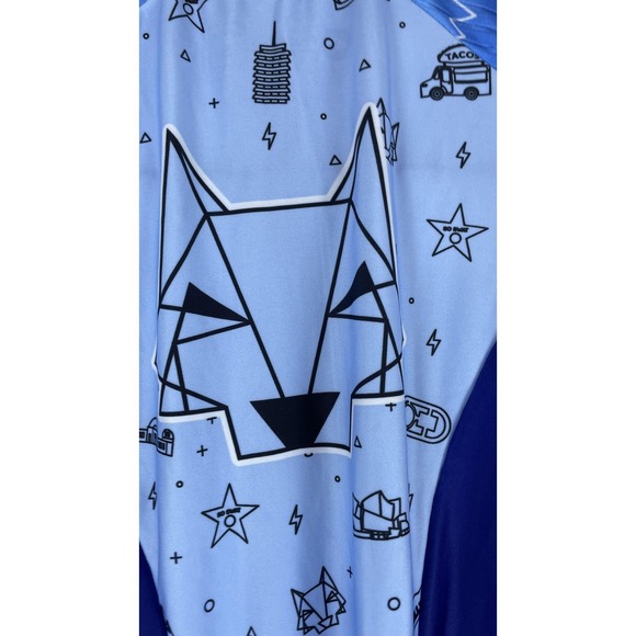 Pactimo Cycling Skinsuit Womens Small Blue SWAT Graphic Long Sleeve One Piece - Picture 9 of 11